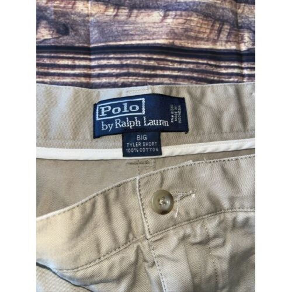 Polo Ralph Lauren Shorts Mens 50B Big Tyler Beige Casual Walking Hiking Trail - Picture 2 of 6